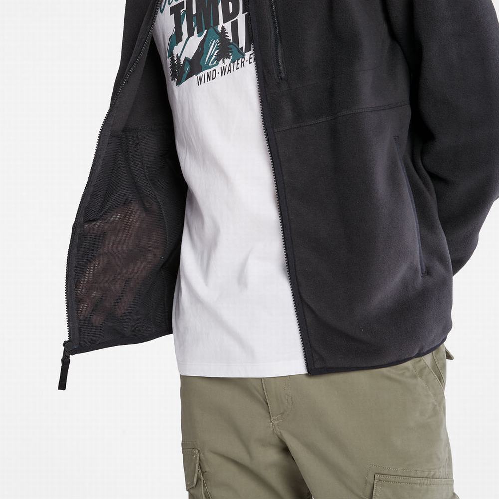 Pánské Bundy Timberland Mount Willard Zip Fleece Černé | TI05743-875