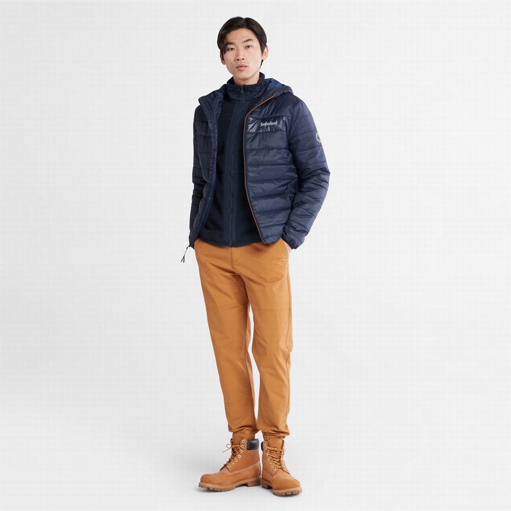 Pánské Bundy Timberland Mt. Eastman Prošívaný S Kapucí Tmavě Blankyt | TI37981-891
