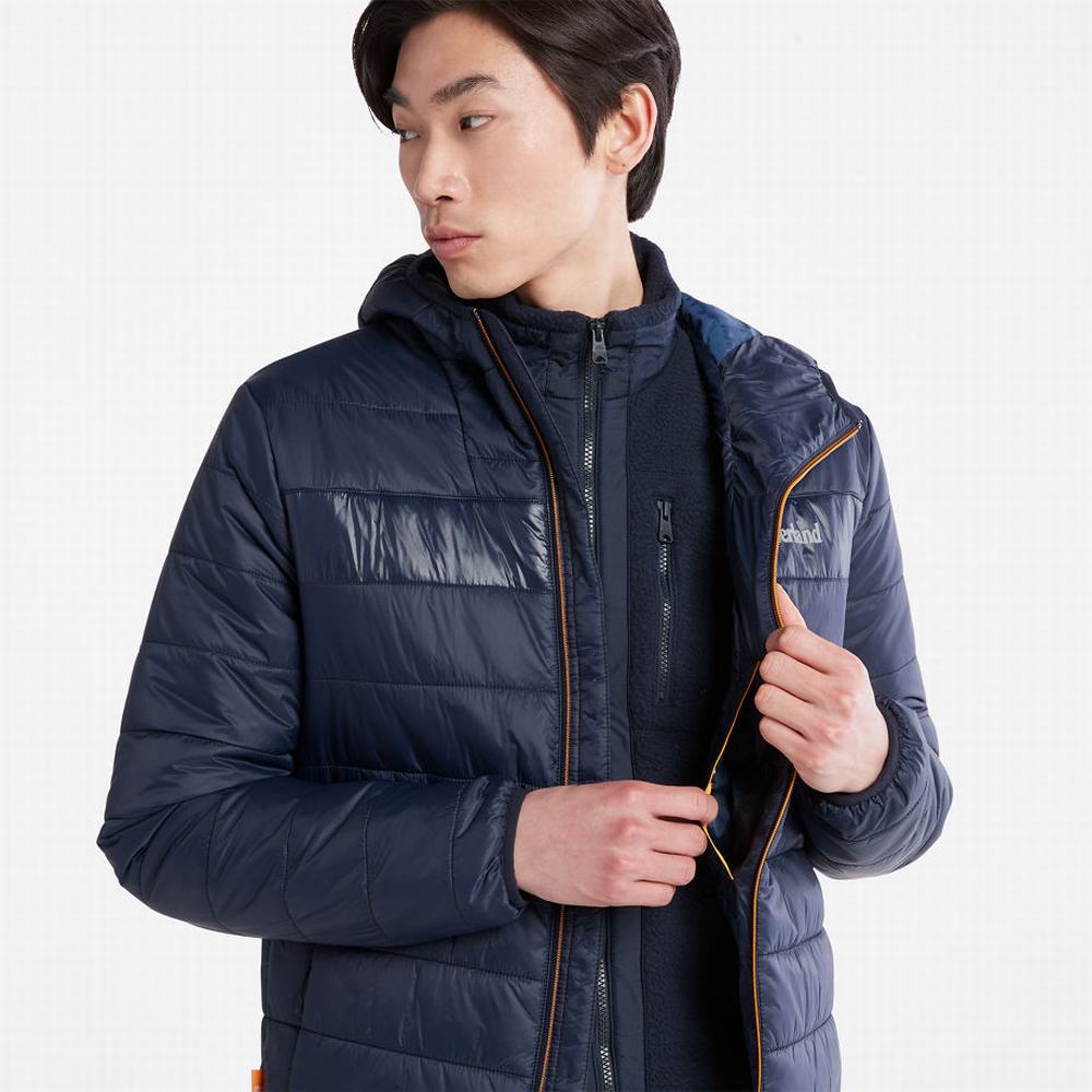 Pánské Bundy Timberland Mt. Eastman Prošívaný S Kapucí Tmavě Blankyt | TI37981-891