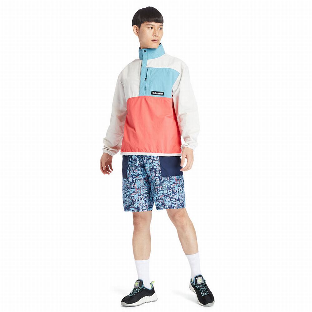 Pánské Bundy Timberland Outdoor Archive Anorak Bílé Červené | TI19408-093