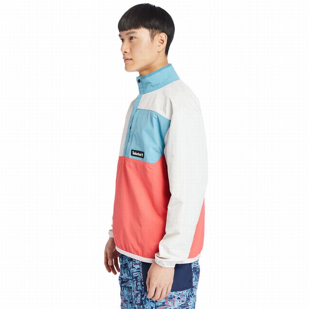 Pánské Bundy Timberland Outdoor Archive Anorak Bílé Červené | TI19408-093