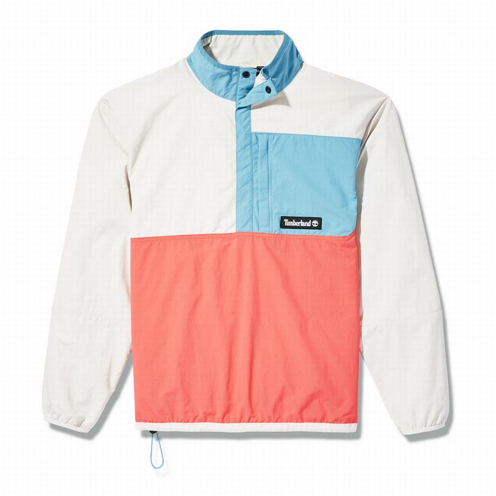 Pánské Bundy Timberland Outdoor Archive Anorak Bílé Červené | TI19408-093
