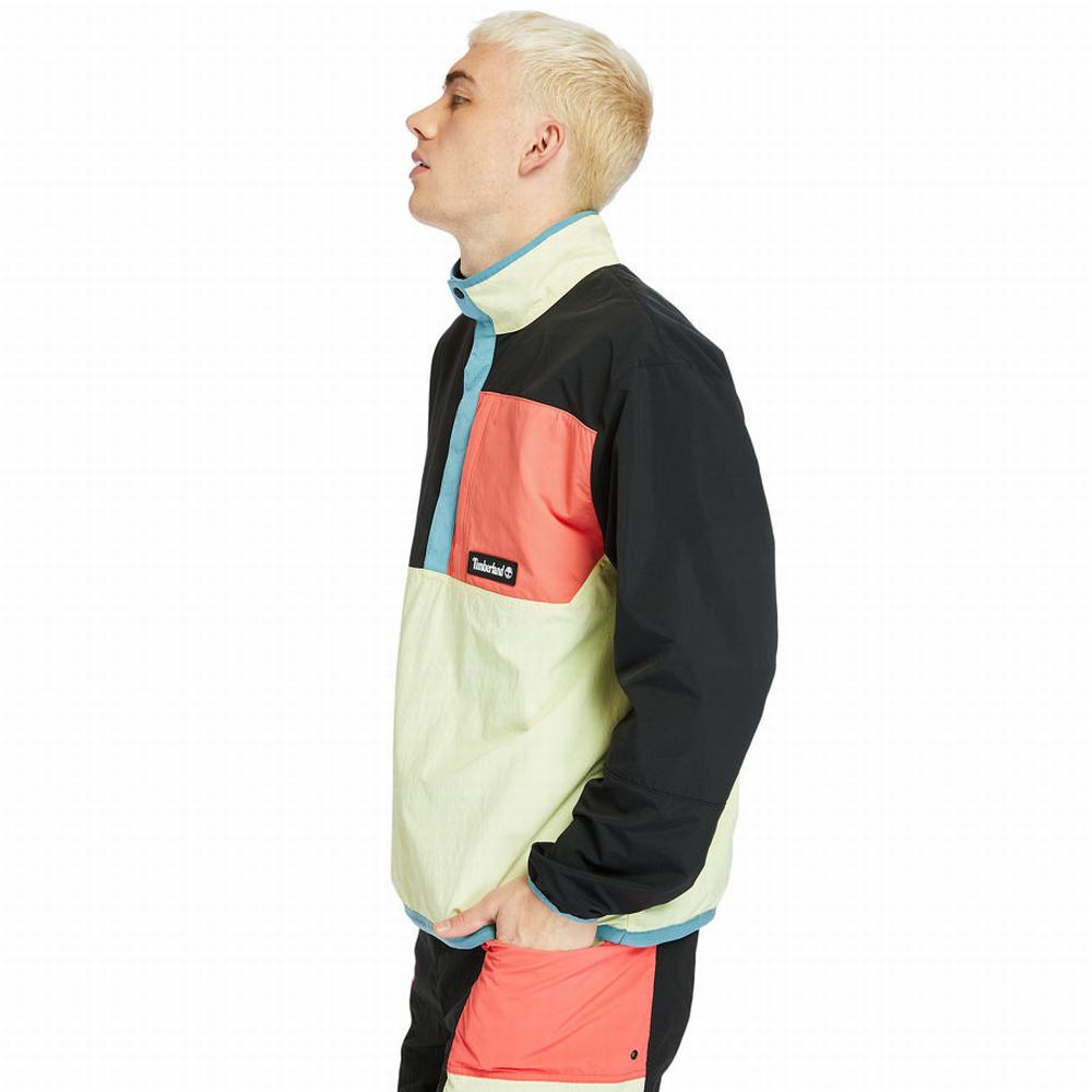 Pánské Bundy Timberland Outdoor Archive Anorak Černé Žluté | TI76483-981