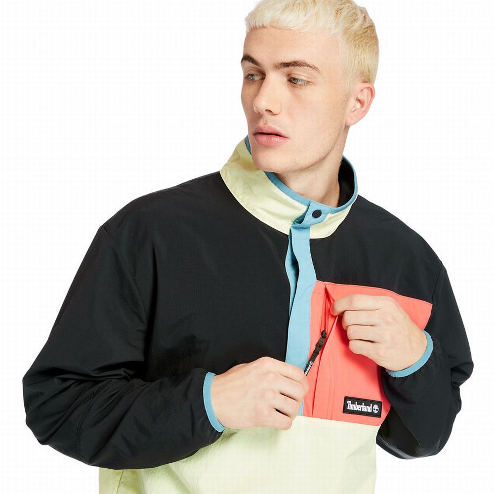 Pánské Bundy Timberland Outdoor Archive Anorak Černé Žluté | TI76483-981