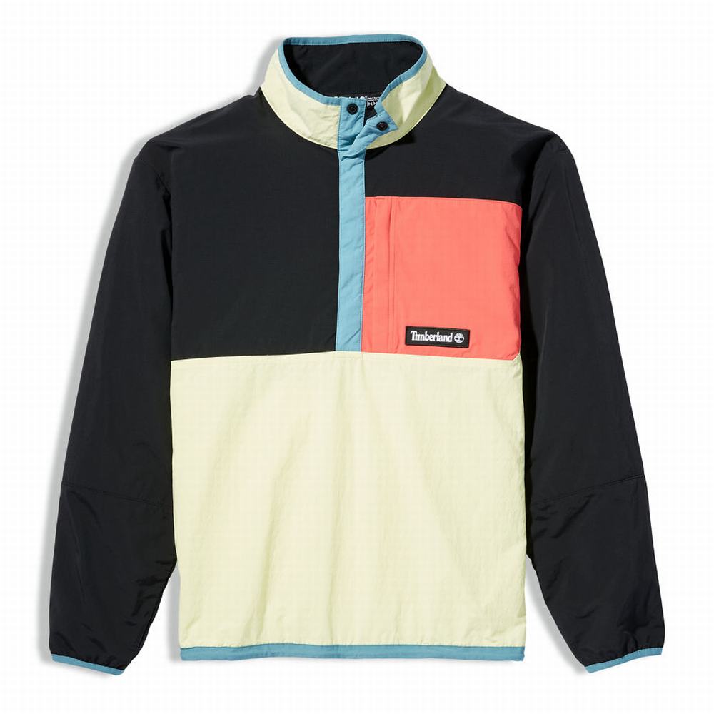 Pánské Bundy Timberland Outdoor Archive Anorak Černé Žluté | TI76483-981