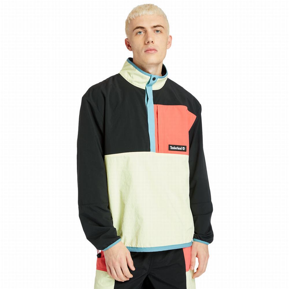 Pánské Bundy Timberland Outdoor Archive Anorak Černé Žluté | TI76483-981