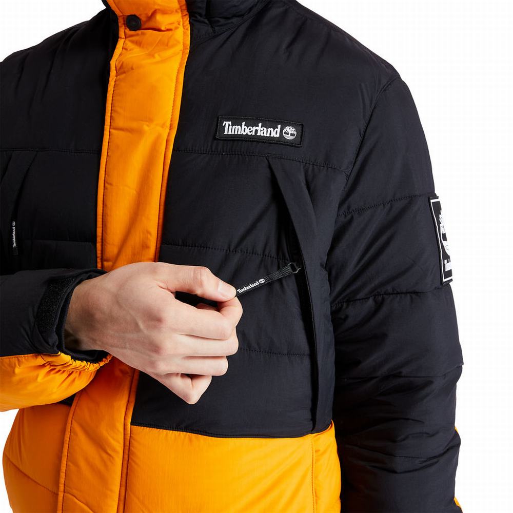 Pánské Bundy Timberland Outdoor Archive Puffer Černé Oranžové | TI97625-150