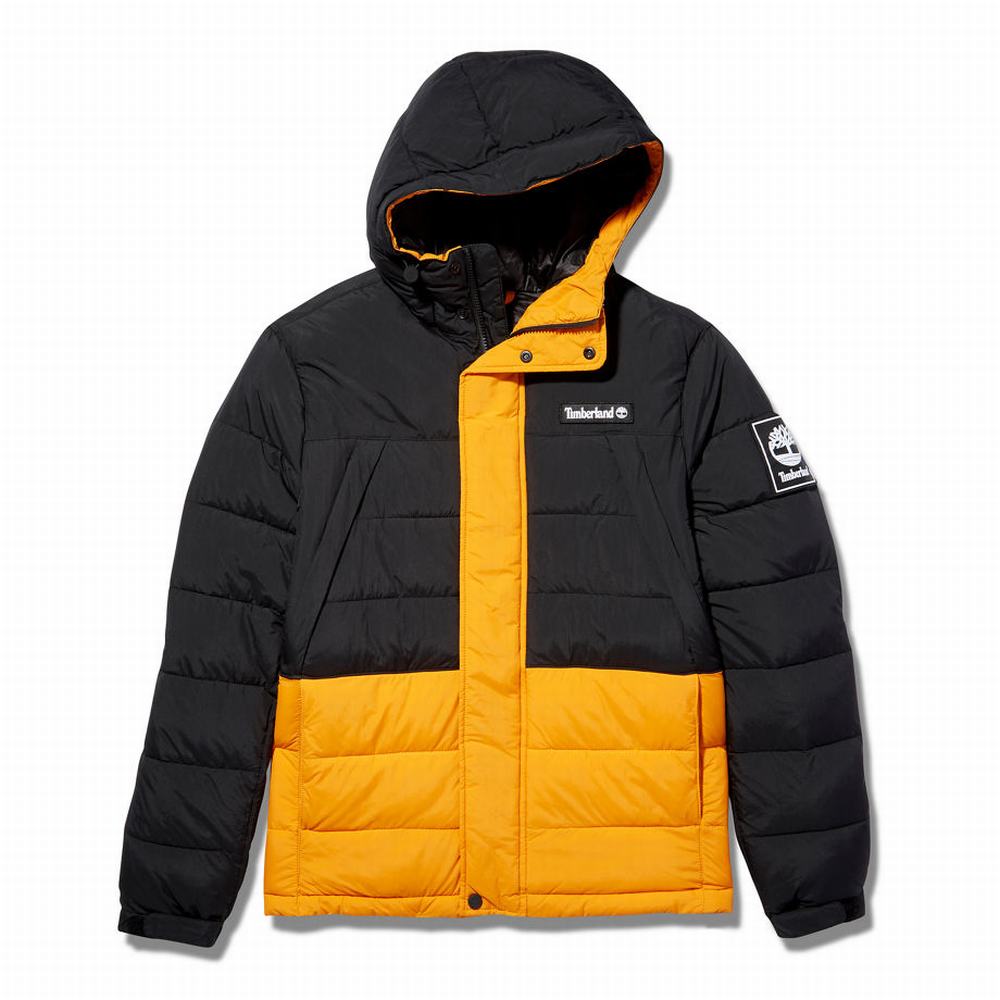 Pánské Bundy Timberland Outdoor Archive Puffer Černé Oranžové | TI97625-150
