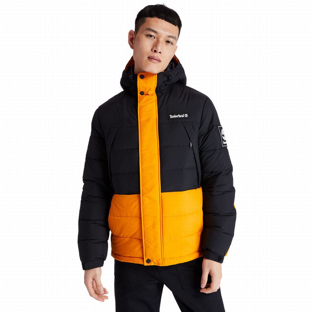 Pánské Bundy Timberland Outdoor Archive Puffer Černé Oranžové | TI97625-150