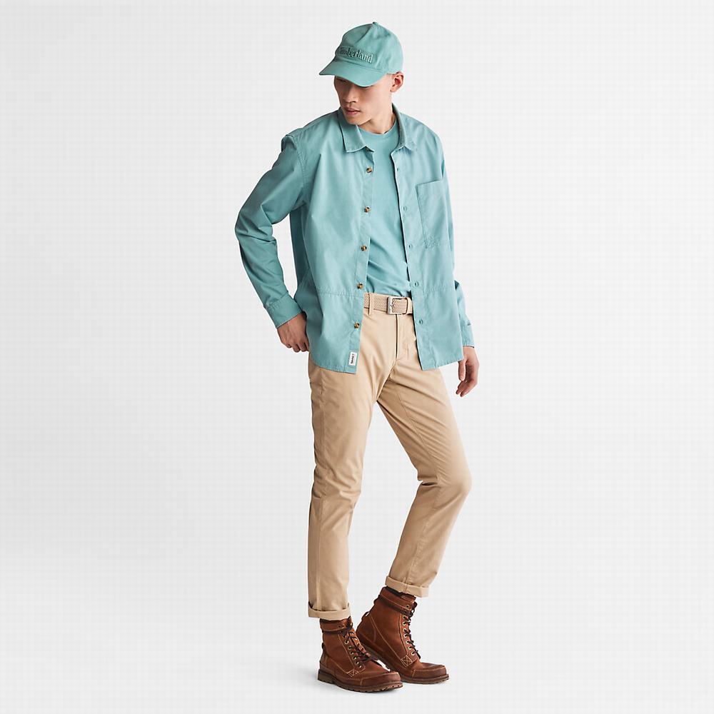 Pánské Bundy Timberland Outdoor Heritage EK+ Overshirt Tyrkysové | TI39864-306
