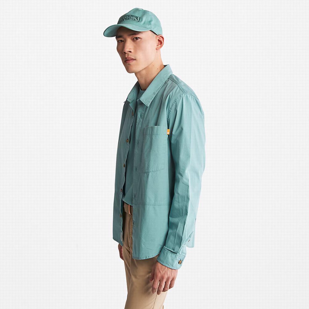 Pánské Bundy Timberland Outdoor Heritage EK+ Overshirt Tyrkysové | TI39864-306