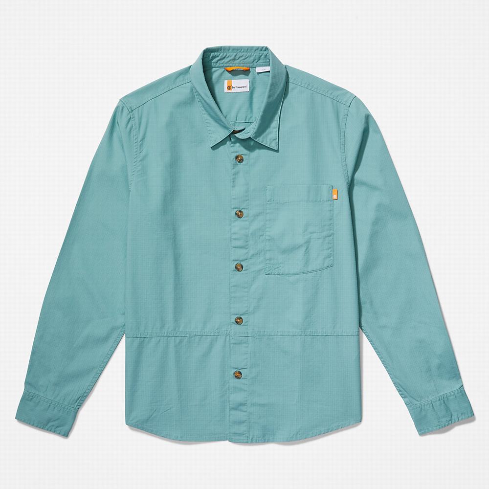 Pánské Bundy Timberland Outdoor Heritage EK+ Overshirt Tyrkysové | TI39864-306