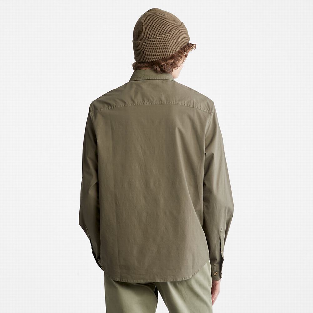 Pánské Bundy Timberland Outdoor Heritage Overshirt Tmavě Zelene | TI45073-071