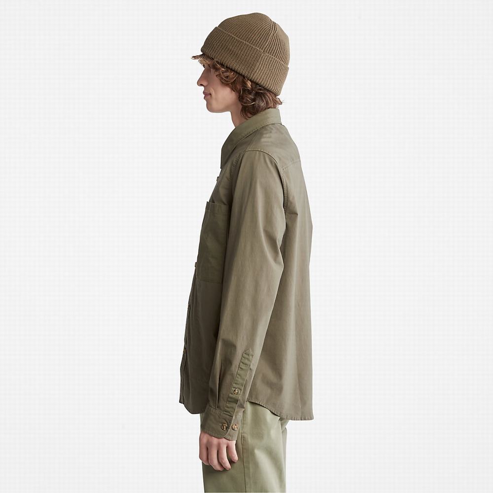 Pánské Bundy Timberland Outdoor Heritage Overshirt Tmavě Zelene | TI45073-071