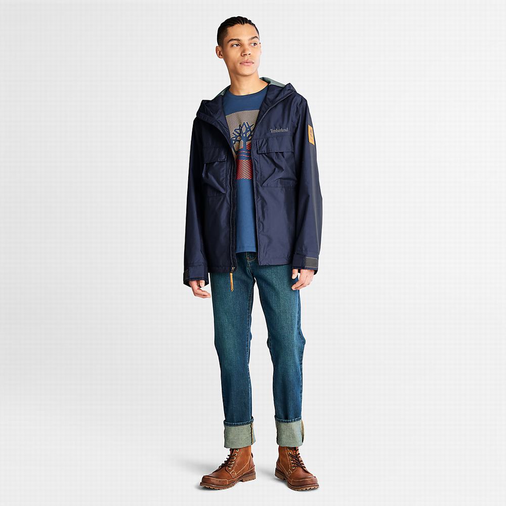 Pánské Bundy Timberland Outdoor Heritage S Kapucí Tmavě Blankyt | TI59817-810