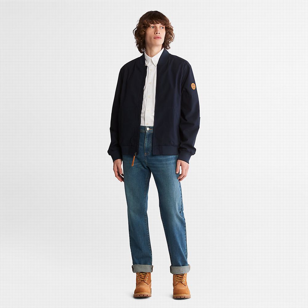 Pánské Bundy Timberland Outdoor Heritage Bomber Tmavě Blankyt | TI62307-532