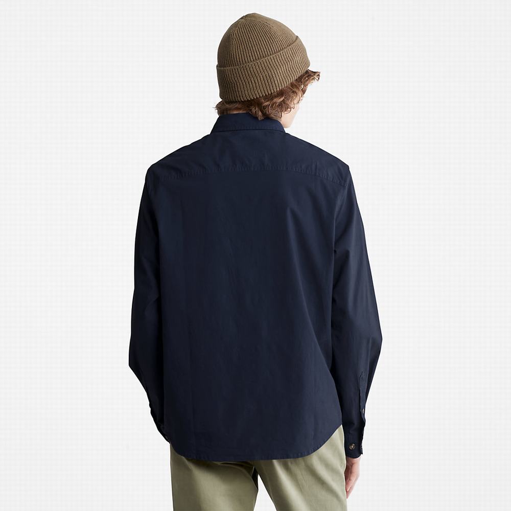 Pánské Bundy Timberland Outdoor Heritage Overshirt Tmavě Blankyt | TI69704-712