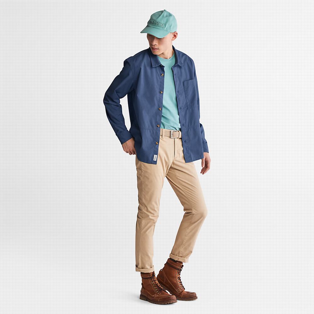 Pánské Bundy Timberland Outdoor Heritage EK+ Overshirt Tmavě Blankyt | TI96302-304
