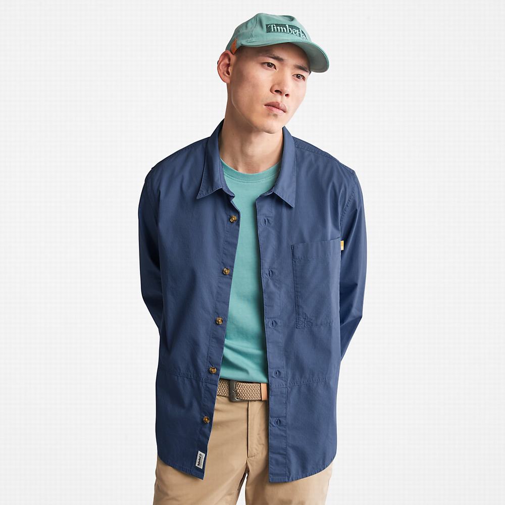 Pánské Bundy Timberland Outdoor Heritage EK+ Overshirt Tmavě Blankyt | TI96302-304