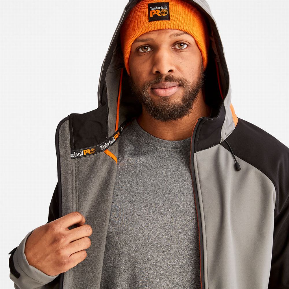 Pánské Bundy Timberland PRO® Power Zip S Kapucí Softshell Šedé | TI41362-140