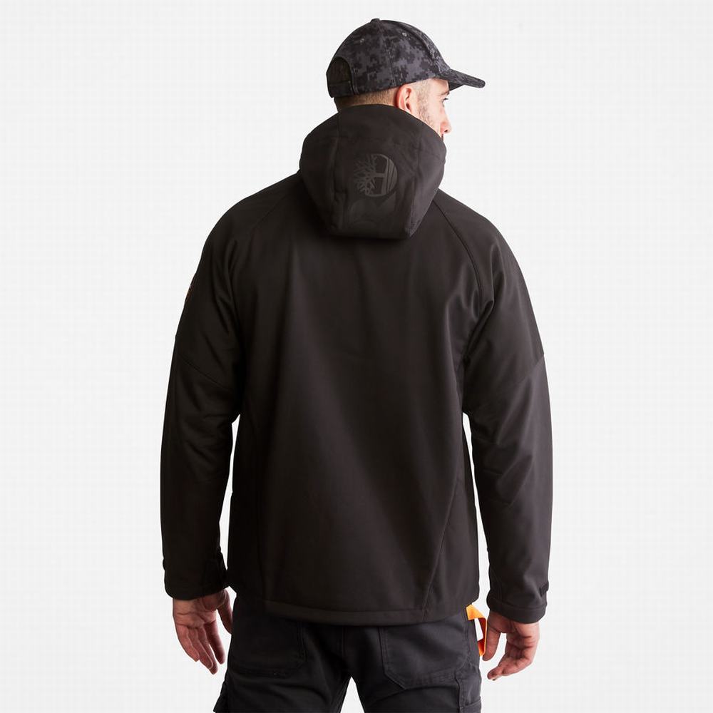 Pánské Bundy Timberland Powerzip S Kapucí Softshell Černé | TI81920-250