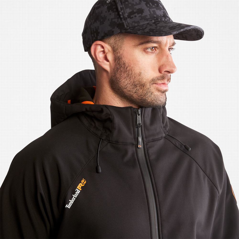 Pánské Bundy Timberland Powerzip S Kapucí Softshell Černé | TI81920-250