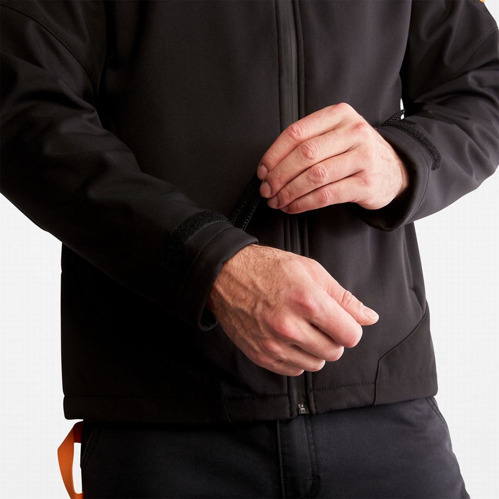 Pánské Bundy Timberland Powerzip S Kapucí Softshell Černé | TI81920-250
