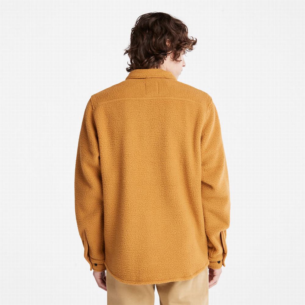 Pánské Bundy Timberland Progressive Utility Fleece-collar Overshirt Světle Hnědé | TI06781-418