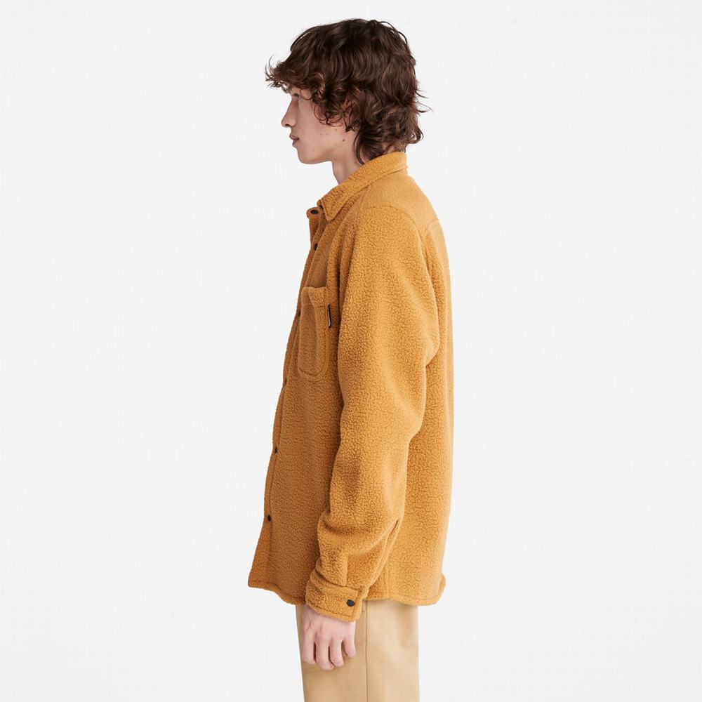Pánské Bundy Timberland Progressive Utility Fleece-collar Overshirt Světle Hnědé | TI06781-418