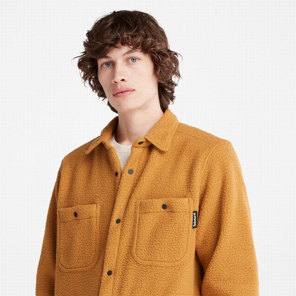 Pánské Bundy Timberland Progressive Utility Fleece-collar Overshirt Světle Hnědé | TI06781-418