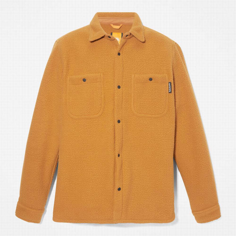 Pánské Bundy Timberland Progressive Utility Fleece-collar Overshirt Světle Hnědé | TI06781-418