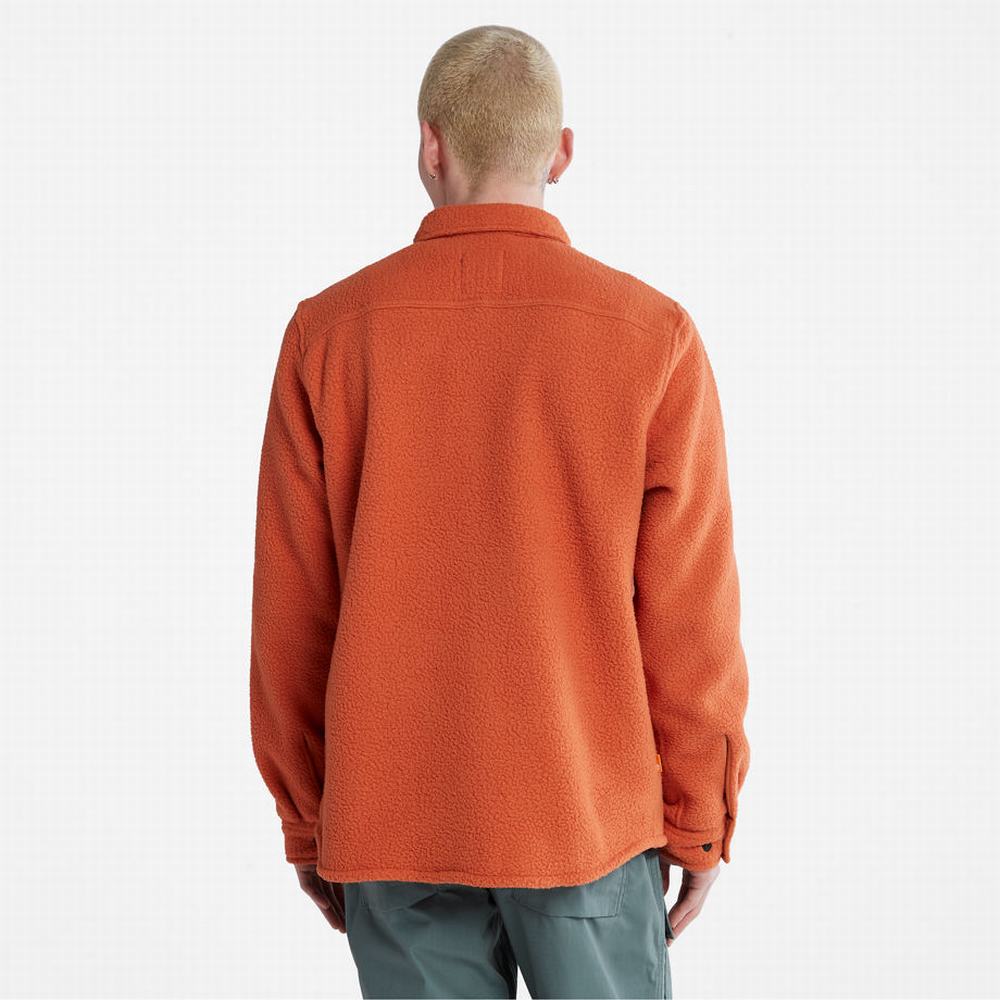 Pánské Bundy Timberland Progressive Utility Fleece-collar Overshirt Oranžové | TI45269-651