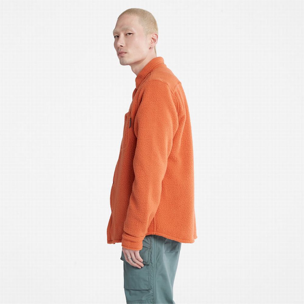 Pánské Bundy Timberland Progressive Utility Fleece-collar Overshirt Oranžové | TI45269-651
