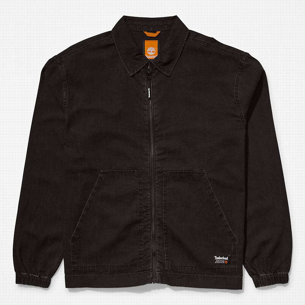 Pánské Bundy Timberland Progressive Utility Light Denim Černé | TI69281-437