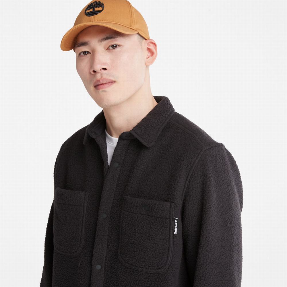 Pánské Bundy Timberland Progressive Utility Fleece-collar Overshirt Černé | TI73602-746
