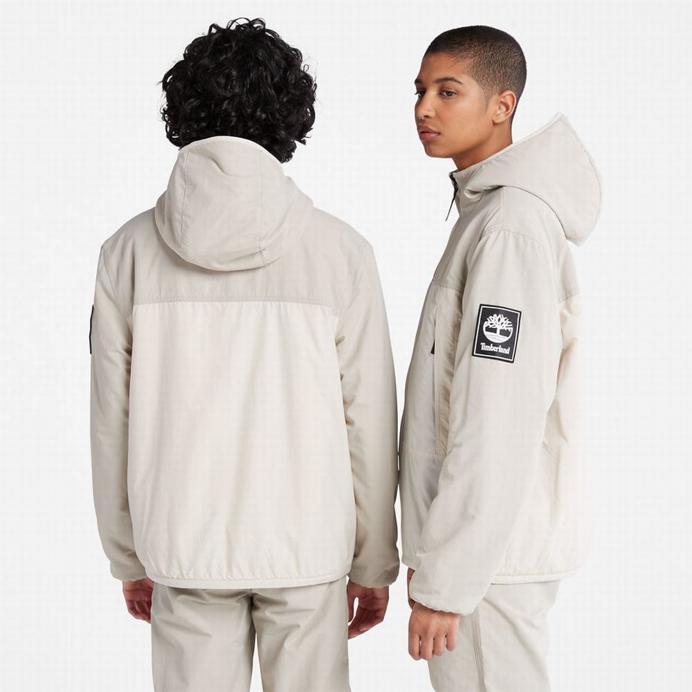 Pánské Bundy Timberland Reversible High-pile Fleece Světle Šedé | TI93845-315