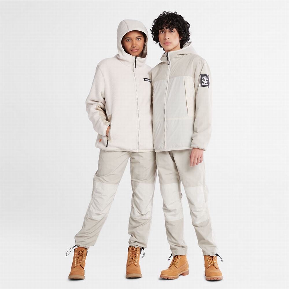 Pánské Bundy Timberland Reversible High-pile Fleece Světle Šedé | TI93845-315
