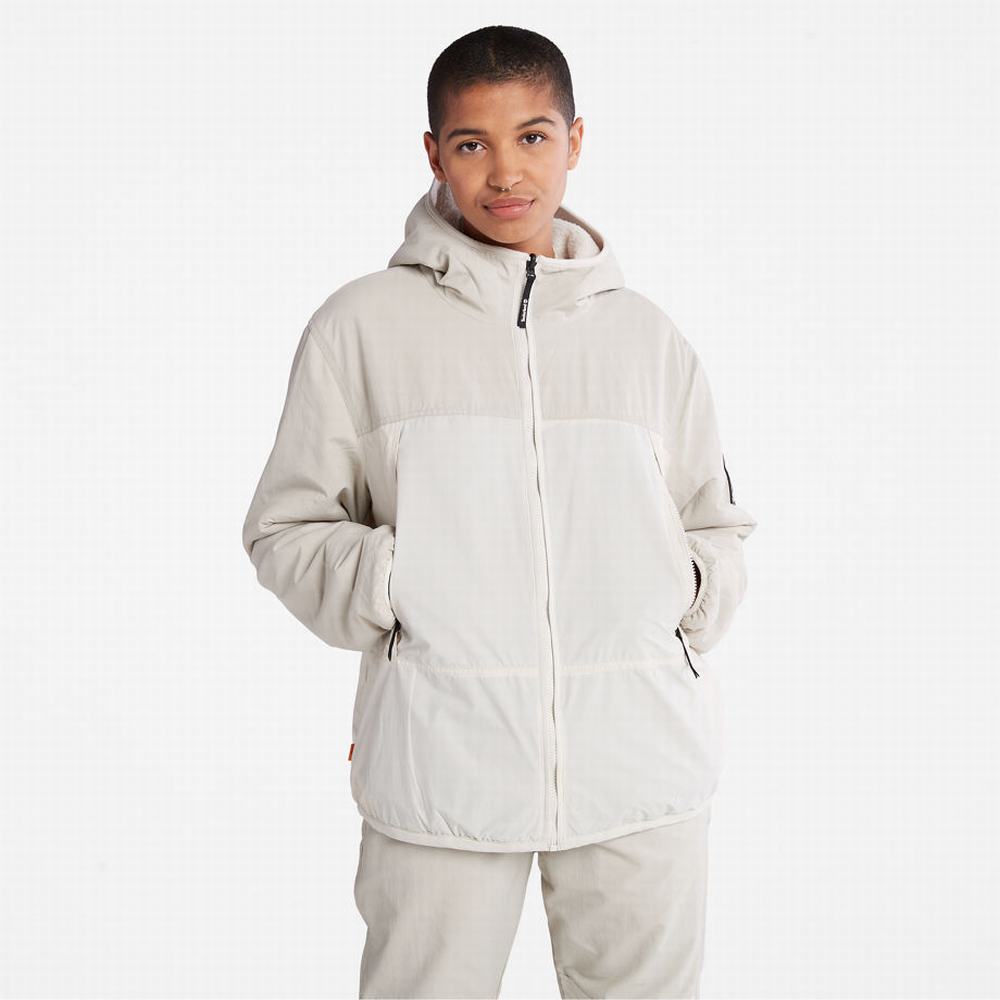 Pánské Bundy Timberland Reversible High-pile Fleece Světle Šedé | TI93845-315