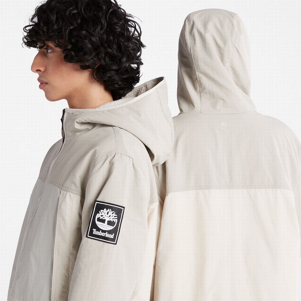 Pánské Bundy Timberland Reversible High-pile Fleece Světle Šedé | TI93845-315
