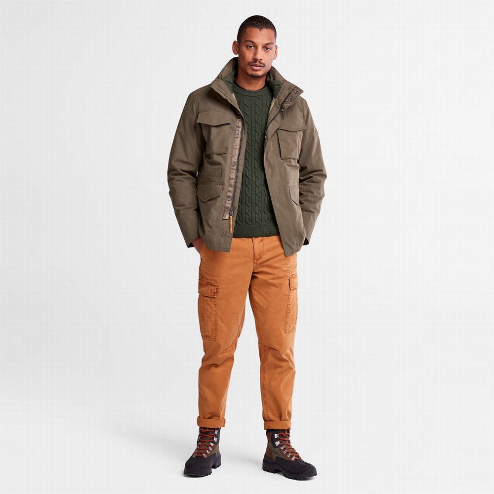 Pánské Bundy Timberland Snowdon Peak 3-in-1 M65 Tmavě Zelene | TI65437-543