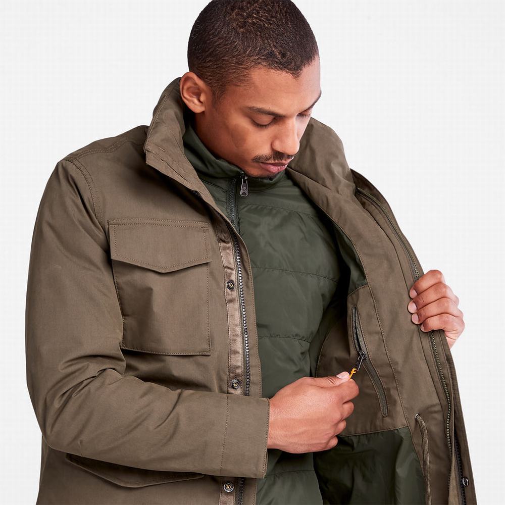 Pánské Bundy Timberland Snowdon Peak 3-in-1 M65 Tmavě Zelene | TI65437-543