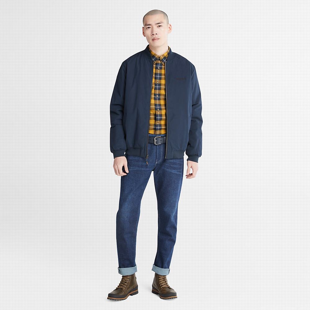 Pánské Bundy Timberland Thermarange™ Eco-Insulation Bomber Tmavě Blankyt | TI67850-319