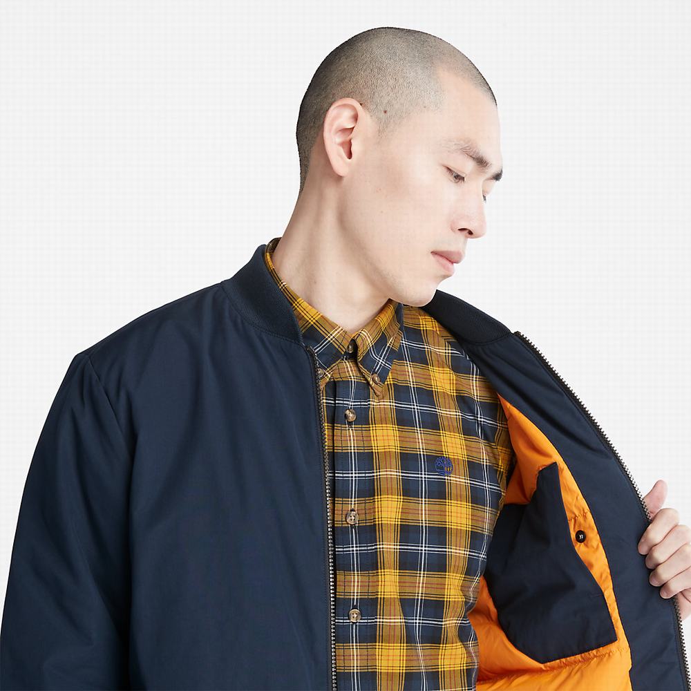 Pánské Bundy Timberland Thermarange™ Eco-Insulation Bomber Tmavě Blankyt | TI67850-319