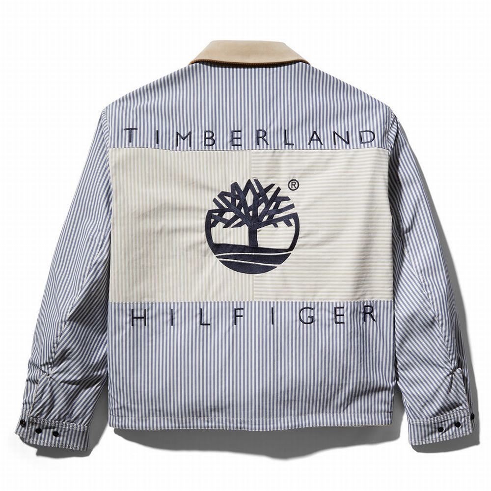 Pánské Bundy Timberland Tommy Hilfiger x Timberland® Re-imagined Reversible Cargo Béžový | TI04387-481