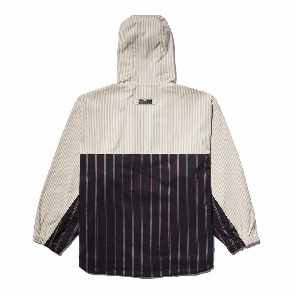 Pánské Bundy Timberland Tommy Hilfiger x Timberland® Re-imagined Pruhovaný Overshirt Blankyt | TI23097-042