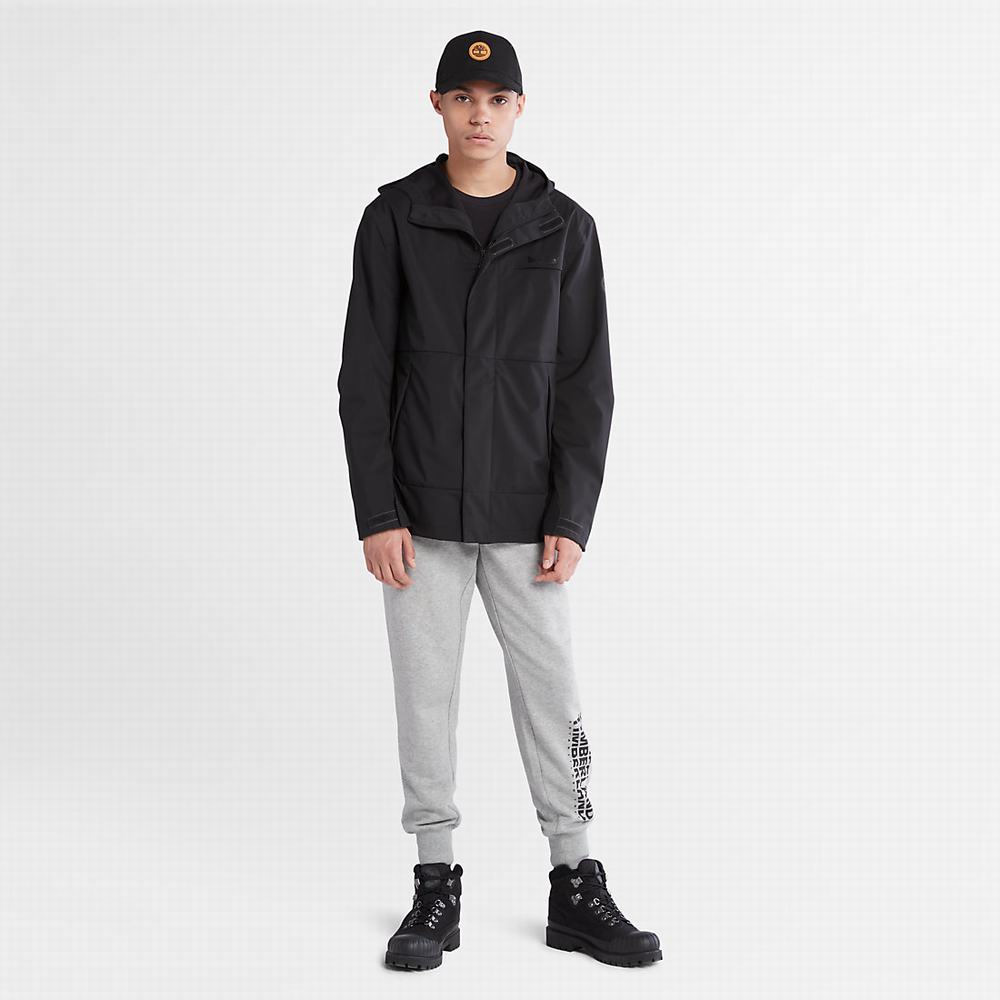 Pánské Bundy Timberland Vody-Repellent S Kapucí Černé | TI20943-543