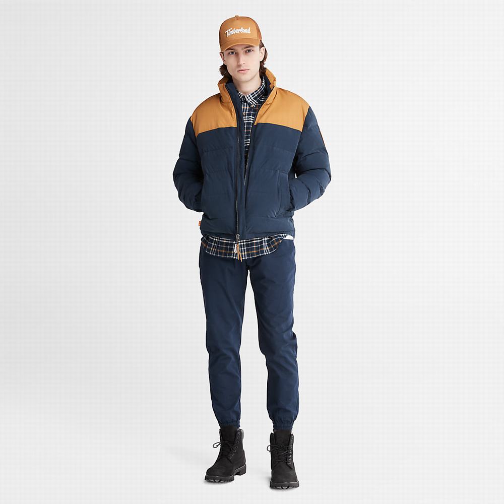 Pánské Bundy Timberland Welch Mountain Puffer Tmavě Blankyt | TI74912-367