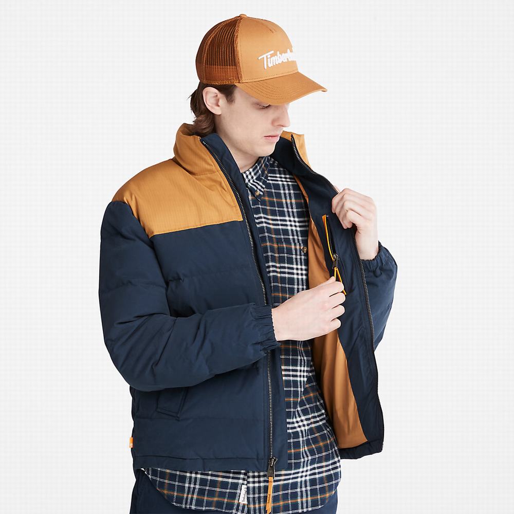 Pánské Bundy Timberland Welch Mountain Puffer Tmavě Blankyt | TI74912-367