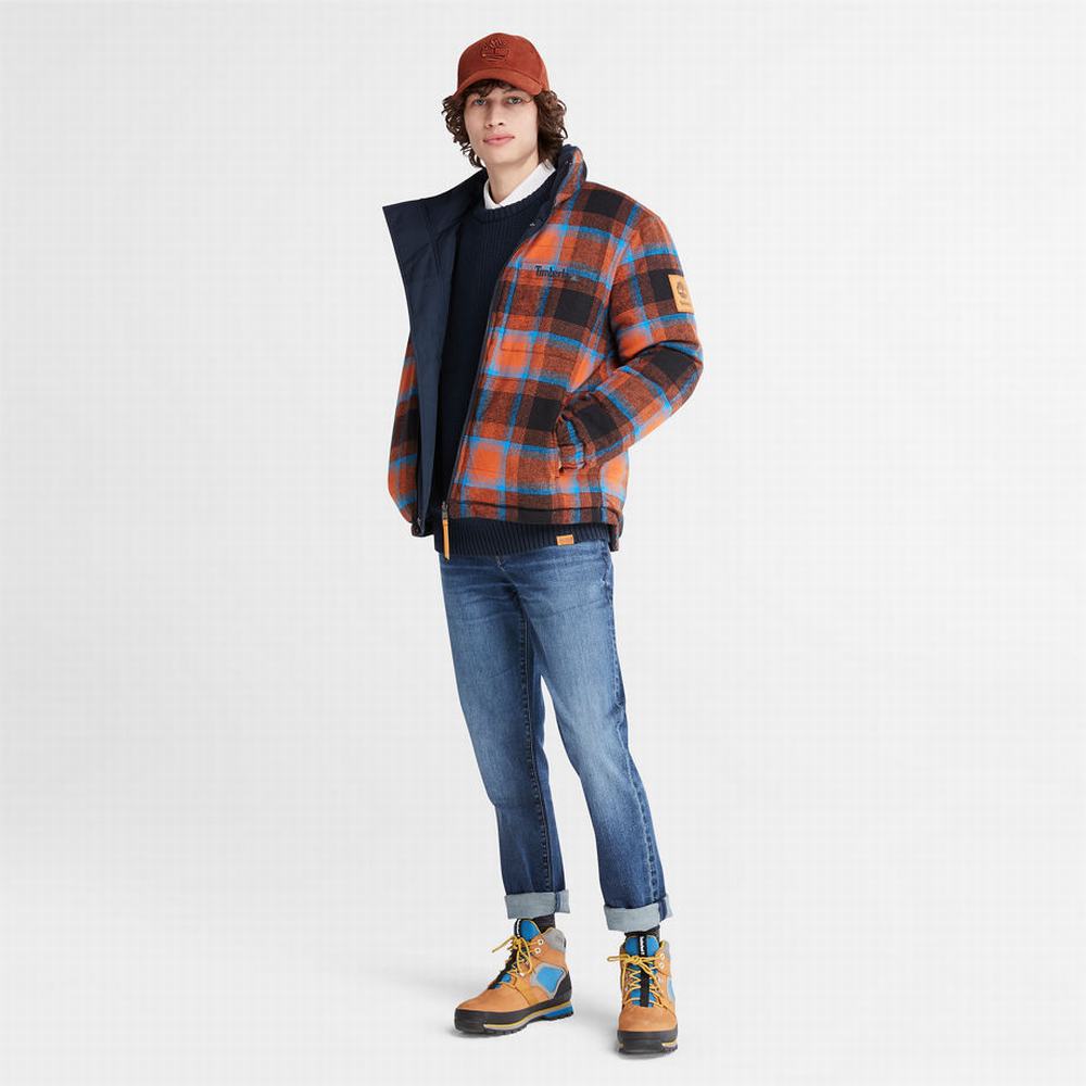 Pánské Bundy Timberland Welch Mountain Reversible Puffer Tmavě Blankyt | TI06758-197