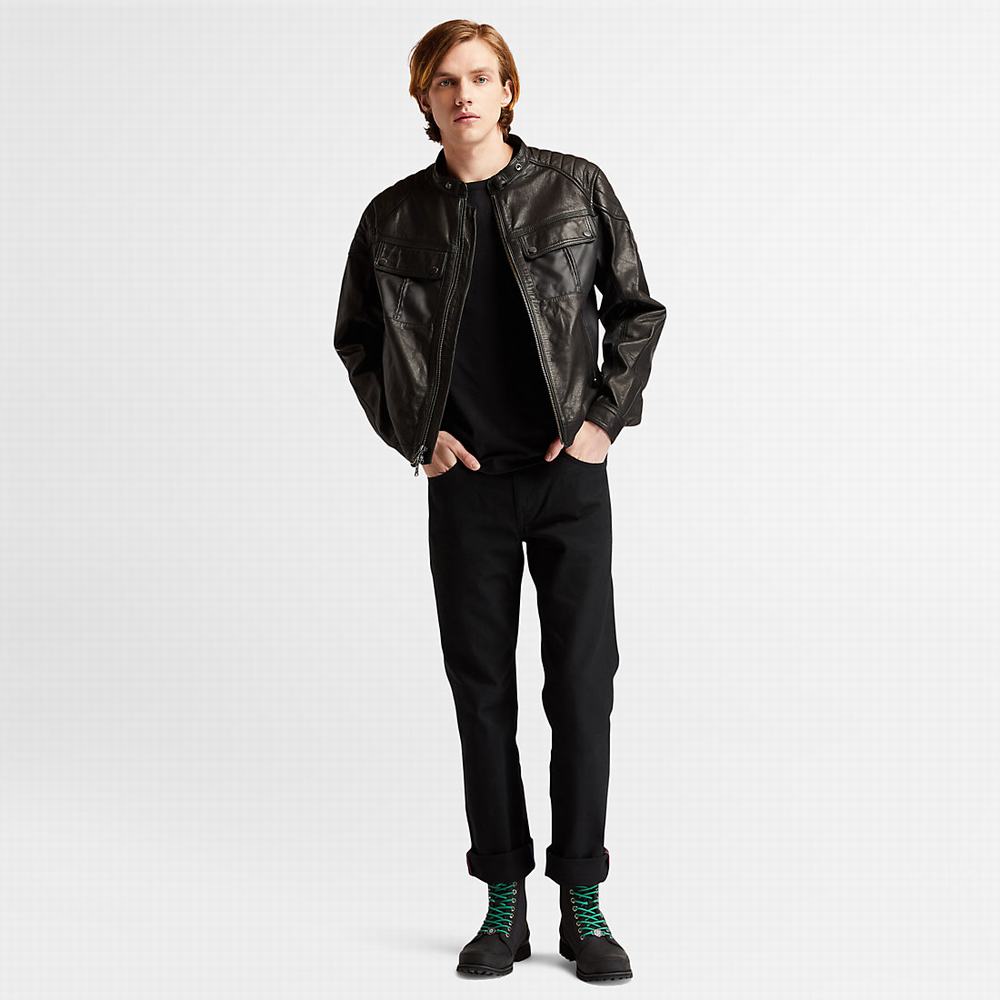 Pánské Džíny Timberland Moto Guzzi x Timberland® Selvedge Černé | TI89506-074
